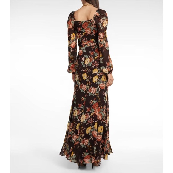 Veronica Beard Avani Floral Silk Maxi Dress Sz 2 - Picture 7 of 13